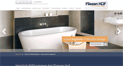 Desktop Screenshot of fliesen-hof.de