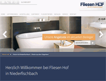 Tablet Screenshot of fliesen-hof.de
